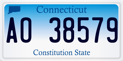 CT license plate AO38579