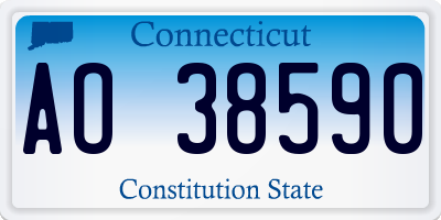 CT license plate AO38590