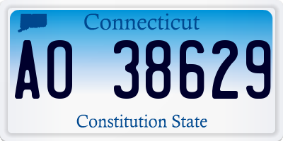 CT license plate AO38629