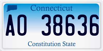 CT license plate AO38636