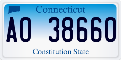 CT license plate AO38660