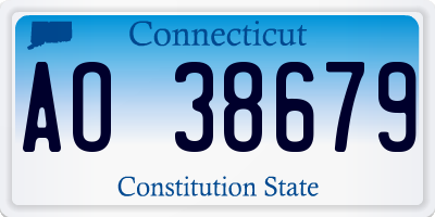 CT license plate AO38679