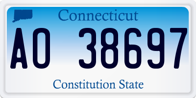 CT license plate AO38697