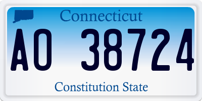 CT license plate AO38724