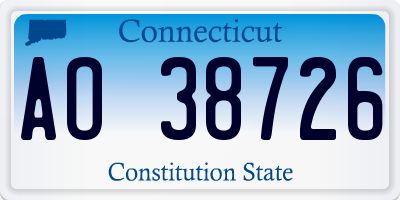 CT license plate AO38726