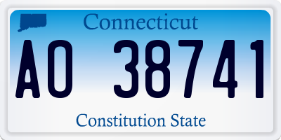 CT license plate AO38741