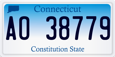 CT license plate AO38779