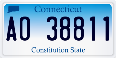 CT license plate AO38811