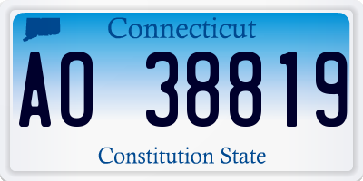 CT license plate AO38819