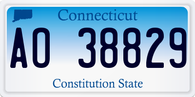 CT license plate AO38829