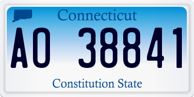 CT license plate AO38841