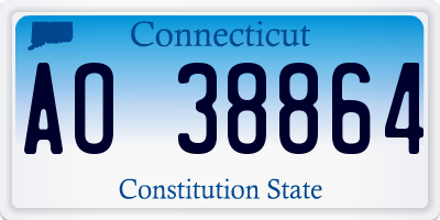 CT license plate AO38864
