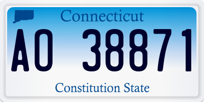 CT license plate AO38871