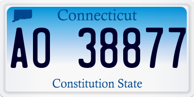 CT license plate AO38877