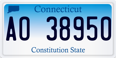 CT license plate AO38950