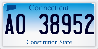 CT license plate AO38952
