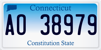 CT license plate AO38979