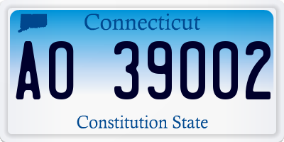CT license plate AO39002