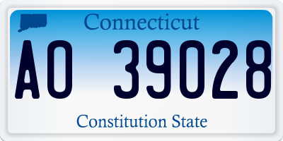 CT license plate AO39028