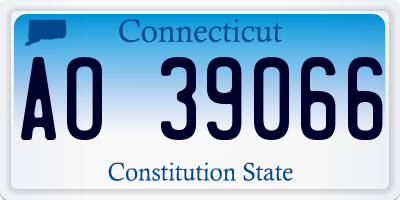 CT license plate AO39066
