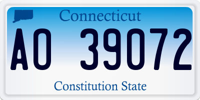 CT license plate AO39072