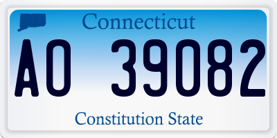 CT license plate AO39082