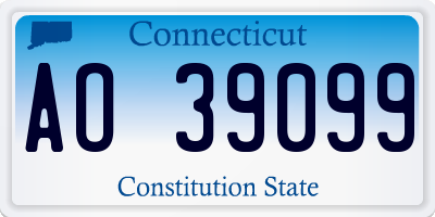 CT license plate AO39099