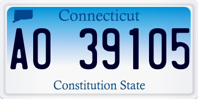 CT license plate AO39105