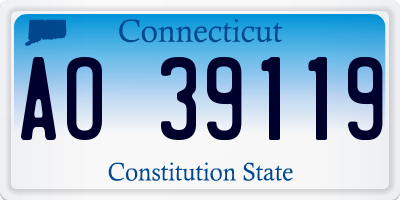 CT license plate AO39119