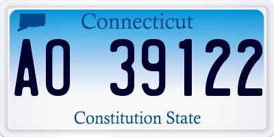 CT license plate AO39122
