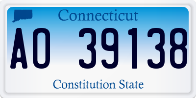 CT license plate AO39138
