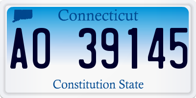 CT license plate AO39145