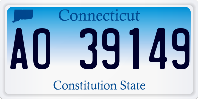 CT license plate AO39149
