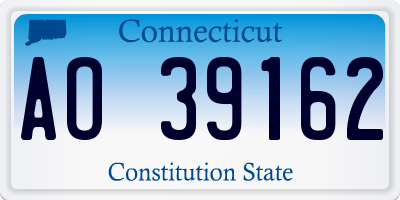 CT license plate AO39162