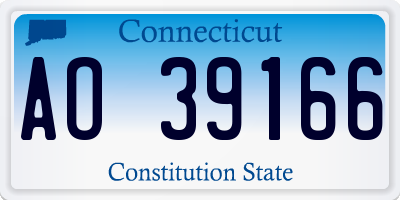 CT license plate AO39166