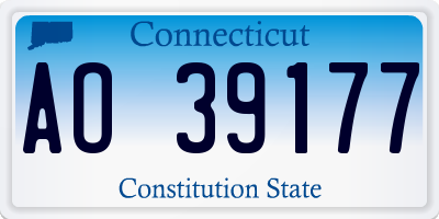 CT license plate AO39177