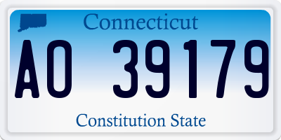 CT license plate AO39179