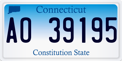 CT license plate AO39195