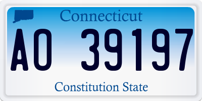 CT license plate AO39197