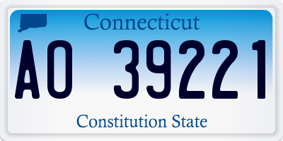 CT license plate AO39221