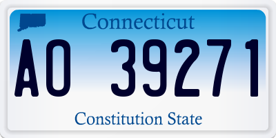 CT license plate AO39271