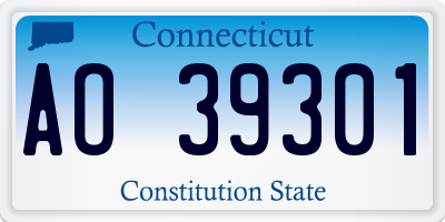 CT license plate AO39301
