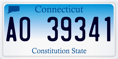 CT license plate AO39341