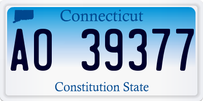 CT license plate AO39377