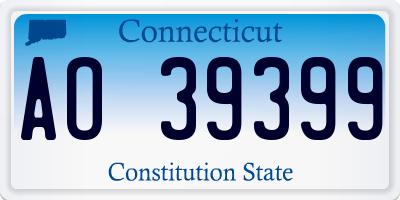 CT license plate AO39399