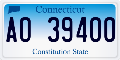 CT license plate AO39400