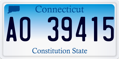 CT license plate AO39415