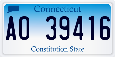 CT license plate AO39416