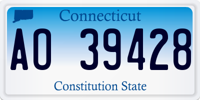 CT license plate AO39428
