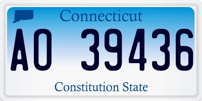 CT license plate AO39436